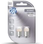 m-tech BA15s R5W 12V, 9LED, 5mm, sárga, 2db (LB033Y)