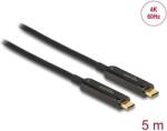 Delock Оптичен видео кабел DeLock, USB-C, 4K 60 Hz, 5m (DELOCK-84090) - cybertrade
