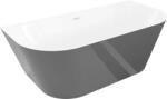 Mexen Oval Slim, szabadon álló, falhoz szerelhető kád, 170 x 80 cm, fehér-szürke, fehér túlfolyóval, 52661708062-20 (52661708062-20)