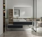 Erga Megan, LED tükör 140x80cm fekete keretben, 3335 lm, 3 fényszín, háttérvilágítás, ERG-V01-MEGAN-1480-BK (ERG-V01-MEGAN-1480-BK)