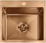 Rea Leo 40, 1 rekeszes rozsdamentes mosogató 400x450x185 mm, matt réz, ZLE-06016 (ZLE-06016)