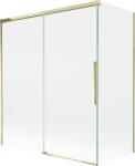 Mexen Rox, kétszárnyú tolóajtós kádparaván 140 + 70 x 150 cm, 8 mm-es átlátszó üveg, arany fényes profil, 8C9-140-070-50-00 (8C9-140-070-50-00)