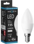 Mexen Nova, LED izzó E14, C37, 7W, meleg - 3000K, 735 lm - L102-E14-0730-01 (L102-E14-0740-01)