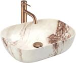 Rea Belinda, pultra szerelhető mosdó 465x330x135 mm, kőutánzat - Marrone Matt, REA-U3600 (REA-U3600)