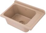 Gamma Selva, univerzális műanyag mosogató 58x38x26, 7 cm + szifon, 1 kamrás, bézs, GMA-KGS58-B (GMA-KGS58-B)