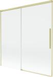 Mexen Rox, kétszárnyú tolóajtós kádparaván 160 x 150 cm, 8 mm-es átlátszó üveg, matt arany profil, 8C9-160-001-55-00 (8C9-160-001-55-00)