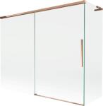 Mexen Rox, L kétszárnyú tolóajtós kádparaván 190 + 80 x 150 cm, 8 mm-es átlátszó üveg, rozéarany profil, 8C9L-190-080-60-00 (8C9L-190-080-60-00)