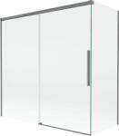 Mexen Rox, kétszárnyú tolóajtós kádparaván 160 + 75 x 150 cm, 8 mm-es átlátszó üveg, grafit profil, 8C9-160-075-95-00 (8C9-160-075-95-00)