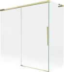 Mexen Rox, L tolóajtós, kétszárnyú kádparaván 160 + 70 x 150 cm, 8 mm-es átlátszó üveg, aranyfényű profil, 8C9L-160-070-50-00 (8C9L-160-070-50-00)
