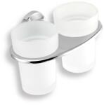 Novaservis - Dupla fogkefe tartó, üvegpaszta Metalia 11 króm, 0157.0 (0157.0)