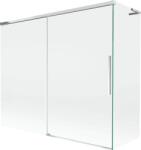 Mexen Rox, L tolóajtós, kétszárnyú kádparaván 180 + 80 x 150 cm, 8 mm-es átlátszó üveg, króm profil, 8C9L-180-080-01-00 (8C9L-180-080-01-00)