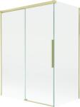 Mexen Rox, kétszárnyú tolóajtós kádparaván 120 + 70 x 150 cm, 8 mm-es átlátszó üveg, matt arany profil, 8C9-120-070-55-00 (8C9-120-070-55-00)