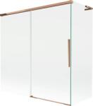 Mexen Rox, L tolóajtós, kétszárnyú kádparaván 160 + 70 x 150 cm, 8 mm-es átlátszó üveg, rozéarany profil, 8C9L-160-070-60-00 (8C9L-160-070-60-00)