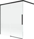 Mexen Rox, kétszárnyú tolóajtós kádparaván 140 x 150 cm, 8 mm-es átlátszó üveg, matt fekete profil, 8C9-140-003-70-00 (8C9-140-003-70-00)