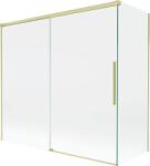 Mexen Rox, kétszárnyú tolóajtós kádparaván 170 + 70 x 150 cm, 8 mm-es átlátszó üveg, matt arany profil, 8C9-170-070-55-00 (8C9-170-070-55-00)