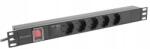 Lanberg 5x Schuko IEC splitter 2m negru PDU-05F-0200-IEC-BK (PDU-05F-0200-IEC-BK)