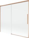 Mexen Rox, kétszárnyú tolóajtós kádparaván 180 x 150 cm, 8 mm-es átlátszó üveg, matt réz profil, 8C9-180-001-65-00 (8C9-180-001-65-00)