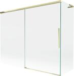 Mexen Rox, L tolóajtós, kétszárnyú kádparaván 190 + 90 x 150 cm, 8 mm-es átlátszó üveg, arany fényes profil, 8C9L-190-090-50-00 (8C9L-190-090-50-00)