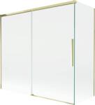 Mexen Rox, kétszárnyú tolóajtós kádparaván 170 + 80 x 150 cm, 8 mm-es átlátszó üveg, arany fényes profil, 8C9-170-080-50-00 (8C9-170-080-50-00)