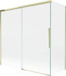 Mexen Rox, kétszárnyú tolóajtós kádparaván 160 + 70 x 150 cm, 8 mm-es átlátszó üveg, arany fényes profil, 8C9-160-070-50-00 (8C9-160-070-50-00)