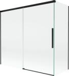 Mexen Rox, kétszárnyú tolóajtós kádparaván 170 + 80 x 150 cm, 8 mm-es átlátszó üveg, matt fekete profil, 8C9-170-080-70-00 (8C9-170-080-70-00)
