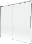 Mexen Rox, kétszárnyú tolóajtós kádparaván 170 x 150 cm, 8 mm-es átlátszó üveg, króm profil, 8C9-170-001-01-00 (8C9-170-001-01-00)