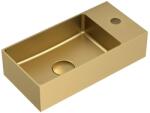 SAPHO Sapho, AURUM rozsdamentes acél mosogató, 36, 5x18 cm, kimenettel együtt, bal/jobb, arany matt, AU204 (AU204)