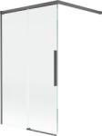 Mexen Rox, kétszárnyú tolóajtós kádparaván 100 x 150 cm, 8 mm-es átlátszó üveg, szálcsiszolt grafit profil, 8C9-100-003-66-00 (8C9-100-003-66-00)