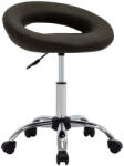 vidaXL Barna Műbőr Gurulós Munkaszék