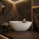 Rea Carmen, szabadon álló kád 170x85 cm, fehér, fekete klikk-klakk rendszer, KPL-W6506 (KPL-W6506)