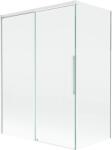 Mexen Rox, kétszárnyú tolóajtós kádparaván 120 + 70 x 150 cm, 8 mm-es átlátszó üveg, fehér profil, 8C9-120-070-20-00 (8C9-120-070-20-00)