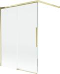 Mexen Rox, kétszárnyú tolóajtós kádparaván 120 x 150 cm, 8 mm-es átlátszó üveg, arany fényes profil, 8C9-120-003-50-00 (8C9-120-003-50-00)