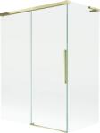 Mexen Rox, L tolóajtós, kétszárnyú kádparaván 120 + 70 x 150 cm, 8 mm-es átlátszó üveg, aranyfényű profil, 8C9L-120-070-50-00 (8C9L-120-070-50-00)