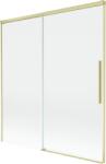 Mexen Rox, kétszárnyú tolóajtós kádparaván 150 x 150 cm, 8 mm-es átlátszó üveg, matt arany profil, 8C9-150-001-55-00 (8C9-150-001-55-00)