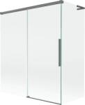 Mexen Rox, L tolóajtós, kétszárnyú kádparaván 140 + 70 x 150 cm, 8 mm-es átlátszó üveg, grafit profil, 8C9L-140-070-95-00 (8C9L-140-070-95-00)