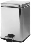 BISK Erga Niagara, négyzet alakú szemetes 6l pedállal, króm, ERG-00122 (ERG-00122)
