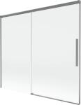 Mexen Rox, kétszárnyú tolóajtós kádparaván 180 x 150 cm, 8 mm-es átlátszó üveg, grafit profil, 8C9-180-001-95-00 (8C9-180-001-95-00)