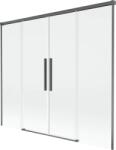 Mexen Rox, kétszárnyú tolóajtós kádparaván 170 x 150 cm, 8 mm-es átlátszó üveg, szálcsiszolt grafit profil, 8C9-170-002-66-00 (8C9-170-002-66-00)