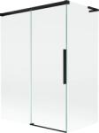 Mexen Rox, L tolóajtós, kétszárnyú kádparaván 120 + 70 x 150 cm, 8 mm-es átlátszó üveg, matt fekete profil, 8C9L-120-070-70-00 (8C9L-120-070-70-00)