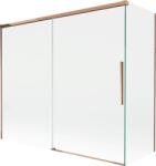Mexen Rox, kétszárnyú tolóajtós kádparaván 180 + 90 x 150 cm, 8 mm-es átlátszó üveg, rozéarany profil, 8C9-180-090-60-00 (8C9-180-090-60-00)