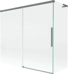 Mexen Rox, L tolóajtós, kétszárnyú kádparaván 170 + 80 x 150 cm, 8 mm-es átlátszó üveg, grafit profil, 8C9L-170-080-95-00 (8C9L-170-080-95-00)