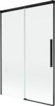 Mexen Rox, kétszárnyú tolóajtós kádparaván 120 x 150 cm, 8 mm-es átlátszó üveg, matt fekete profil, 8C9-120-001-70-00 (8C9-120-001-70-00)