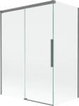 Mexen Rox, kétszárnyú tolóajtós kádparaván 120 + 70 x 150 cm, 8 mm-es átlátszó üveg, grafit profil, 8C9-120-070-95-00 (8C9-120-070-95-00)
