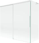 Mexen Rox, L tolóajtós, kétszárnyú kádparaván 170 + 80 x 150 cm, 8 mm-es átlátszó üveg, fehér profil, 8C9L-170-080-20-00 (8C9L-170-080-20-00)