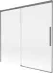 Mexen Rox, kétszárnyú tolóajtós kádparaván 170 x 150 cm, 8 mm-es átlátszó üveg, grafit profil, 8C9-170-001-95-00 (8C9-170-001-95-00)