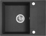 Kuchinox Rab, 1 rekeszes gránit mosogató 560x440x175 mm csepegtetővel, fekete pettyes, LAV-SBF_713Y (LAV-SBF_713Y)