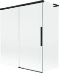 Mexen Rox, L tolóajtós, kétszárnyú kádparaván 140 + 70 x 150 cm, 8 mm-es átlátszó üveg, matt fekete profil, 8C9L-140-070-70-00 (8C9L-140-070-70-00)