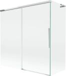 Mexen Rox, L tolóajtós, kétszárnyú kádparaván 160 + 70 x 150 cm, 8 mm-es átlátszó üveg, króm profil, 8C9L-160-070-01-00 (8C9L-160-070-01-00)