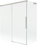Mexen Rox, L tolóajtós, kétszárnyú kádparaván 140 + 70 x 150 cm, 8 mm-es átlátszó üveg, acélprofil, 8C9L-140-070-97-00 (8C9L-140-070-97-00)