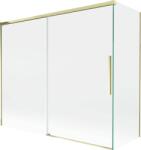 Mexen Rox, kétszárnyú tolóajtós kádparaván 180 + 90 x 150 cm, 8 mm-es átlátszó üveg, arany fényes profil, 8C9-180-090-50-00 (8C9-180-090-50-00)